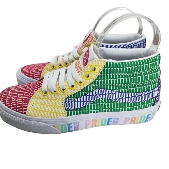 Vans Pride Rainbow LGBTQ  SK8 Mid Tennis Shoes Size 5 Mens 6.5 Womens Sneakers