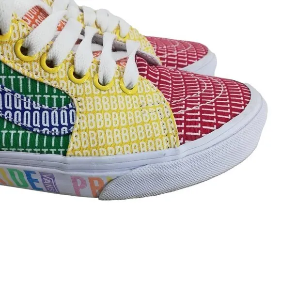 Vans Pride Rainbow LGBTQ  SK8 Mid Tennis Shoes Size 5 Mens 6.5 Womens Sneakers