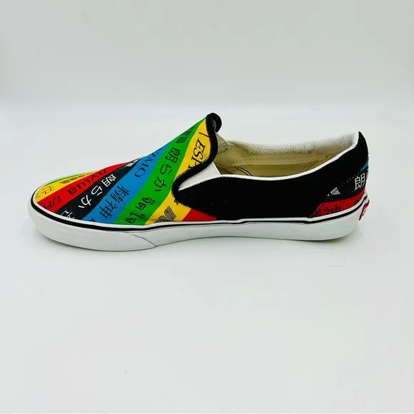 Vans shoes Spirit Classic Slip On sneakers multi color shoes men size 11