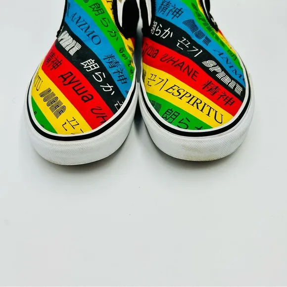 Vans shoes Spirit Classic Slip On sneakers multi color shoes men size 11
