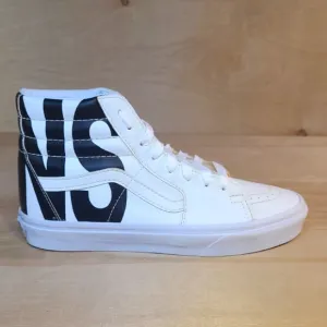 Vans Sk8-Hi Classic Tumble Unisex White Black Leather High-Top Sneakers