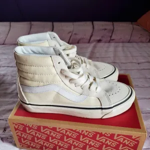 Vans SK8 Hi Classic White High Top Lace-up Sneakers Skateboarding Shoes 7.5