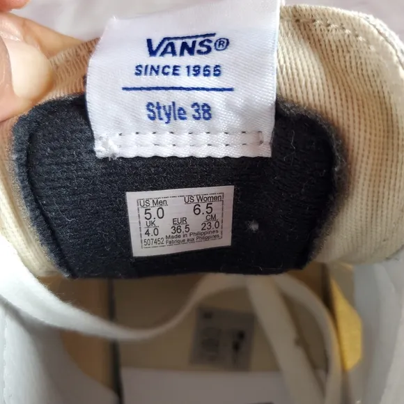 Vans SK8 Hi Classic White High Top Lace-up Sneakers Skateboarding Shoes 7.5