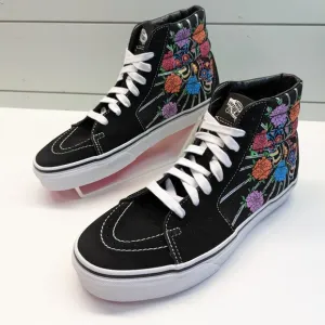 Vans SK8-Hi Dia De Los Muertos Day of the Dead Suede shoes Glow in the dark 6.5