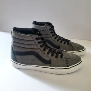 Vans Sk8-Hi Men 9,Women's Size 10.5 Gray Black Skateboarding Shoes