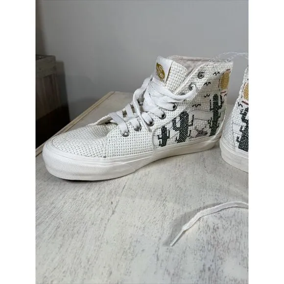 Vans SK8-HI Tapered VR Embroidered Desert Shoes Womens Size 8.5‎ Men's 7.0 New!