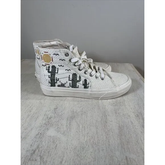 Vans SK8-HI Tapered VR Embroidered Desert Shoes Womens Size 8.5‎ Men's 7.0 New!