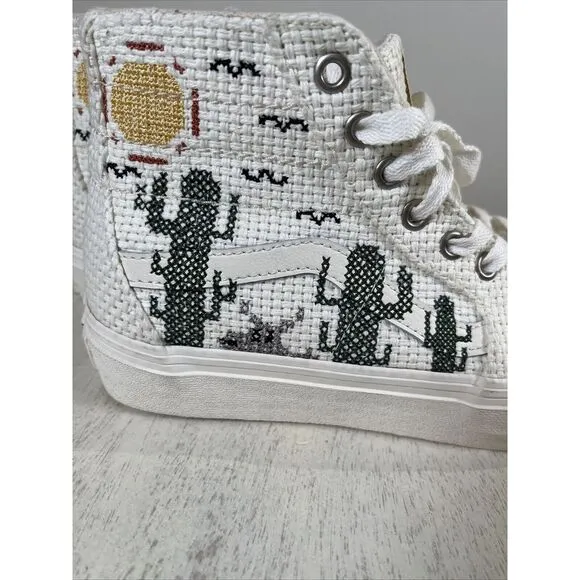 Vans SK8-HI Tapered VR Embroidered Desert Shoes Womens Size 8.5‎ Men's 7.0 New!