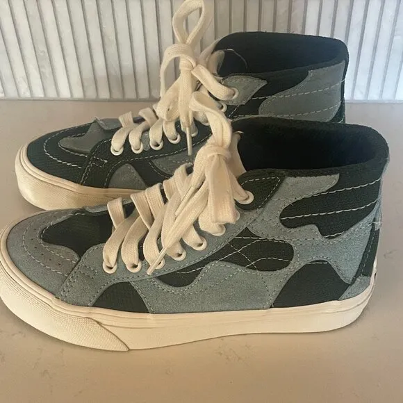 Vans Sk8-Hi WP VR3 Cush LX Green‎ Blue Men Unisex Casual Lifestyle Shoes, 4.5