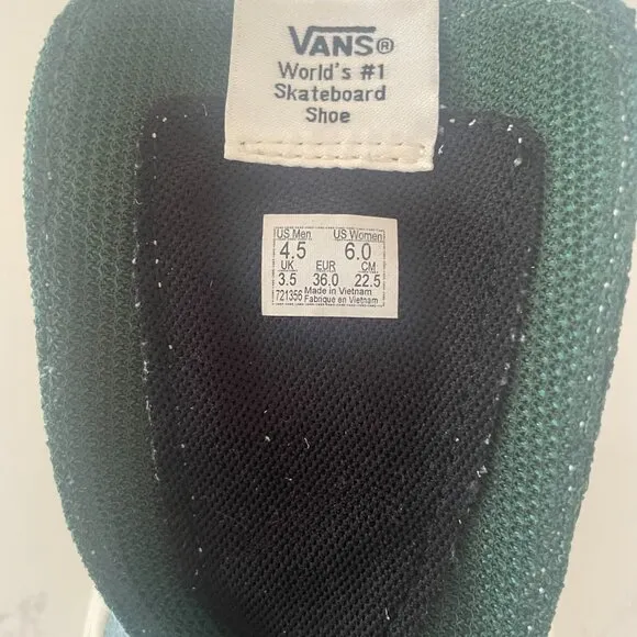 Vans Sk8-Hi WP VR3 Cush LX Green‎ Blue Men Unisex Casual Lifestyle Shoes, 4.5