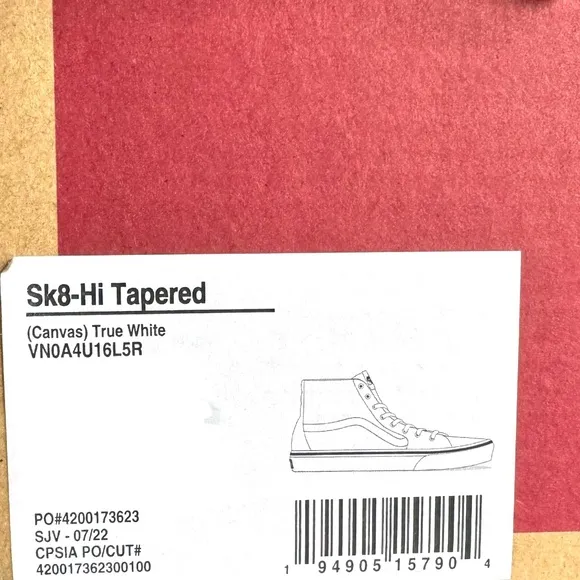 VANS Skate Sk8-Hi Shoes Casual Women's Size Sneakers SB White Canvas VN0A4U16L5R