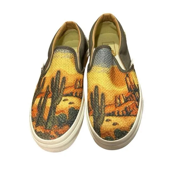 Vans Slip On Cali Tapestry Cactus New Slip-On VN0009Q7CEE Southwest Size M5.5 W7