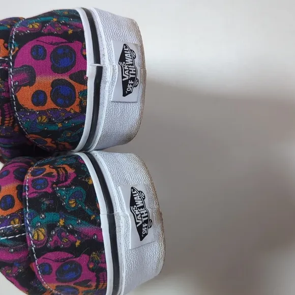 Vans, Slip on, Trippy Drip black skate sneakers.Men 10.5, Women 12