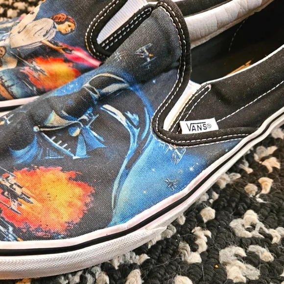 Vans Star Wars A New Hope Slip On Shoes Men Darth Vader Luke Skywalker 9 RARE