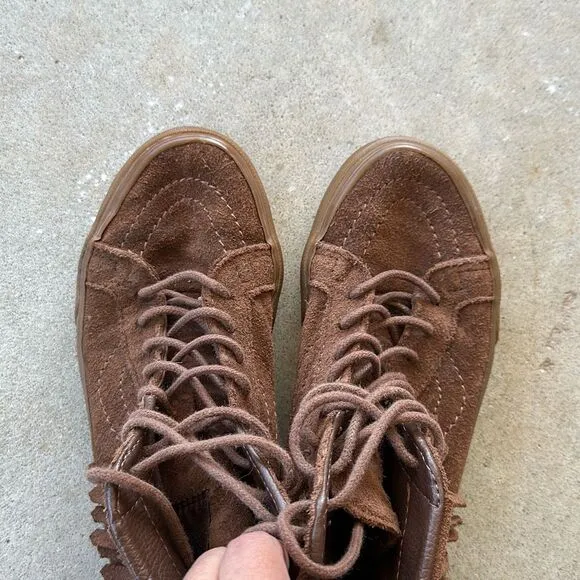 Vans Unisex Brown Suede Sneakers Ankle Boots Skate High-Top Shoes US M 4.5 W 6