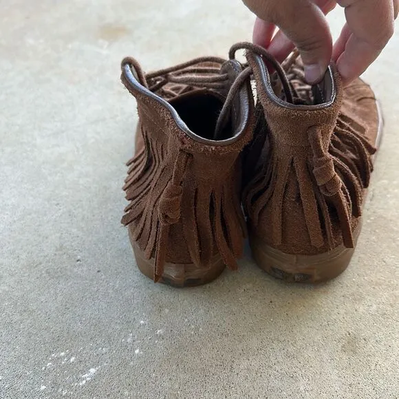 Vans Unisex Brown Suede Sneakers Ankle Boots Skate High-Top Shoes US M 4.5 W 6