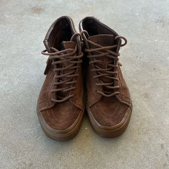 Vans Unisex Brown Suede Sneakers Ankle Boots Skate High-Top Shoes US M 4.5 W 6