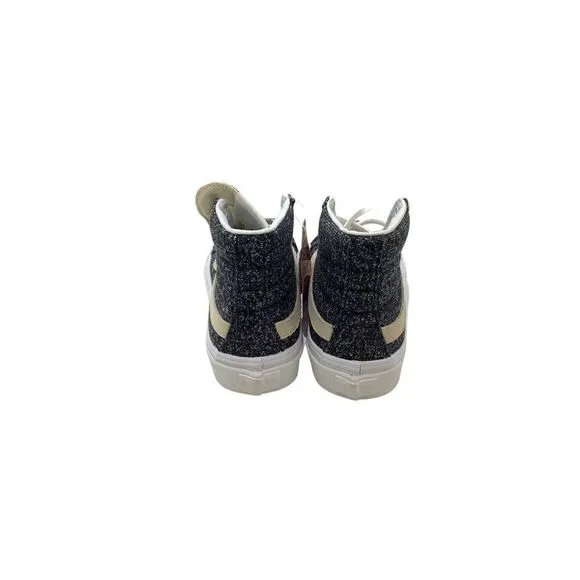 VANS Unisex Sk8 High Top Sneakers Black/True White M 3.5, W 5