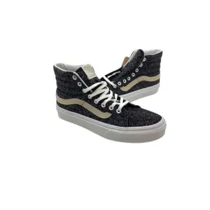 VANS Unisex Sk8 High Top Sneakers Black/True White M 3.5, W 5