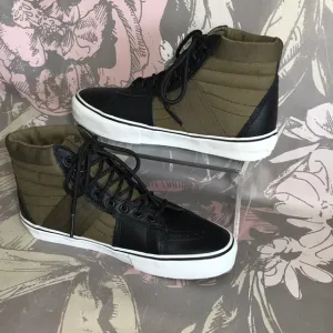Vans Vault Brand Leather &amp; Canvas High Top Shoes 2010 Hash Vault 40 8 Mens 9.5 W