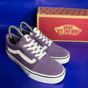 Vans Ward Purple White Women’s Size 6.5 Casual Sneaker Fast Shipping With Box