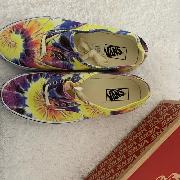 Vans washed Tie Dye True White-M10/W11.5