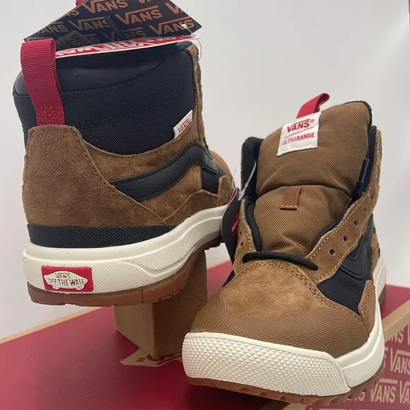 Vans WMNS Brown and Black High-Top Sneakers Boots Ultrarange Exo HiDachshund