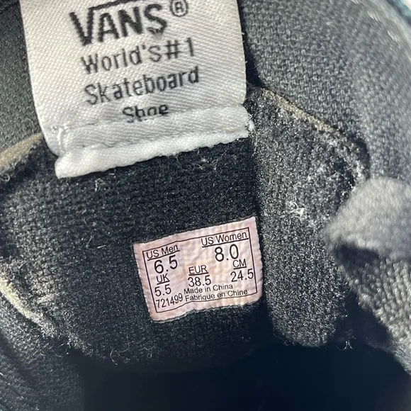Van’s Women Sk8-Hi SlimZip Gold Dot Blanc High-top Skateboarding Sneakers Size 8