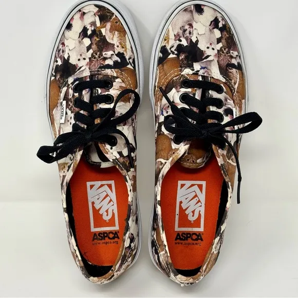 Vans x ASPCA Limited Edition Low Top Shoes Kitty Cats Cute Lace Up Shoes Size 9