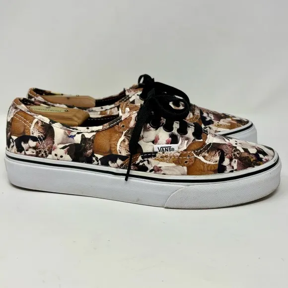 Vans x ASPCA Limited Edition Low Top Shoes Kitty Cats Cute Lace Up Shoes Size 9