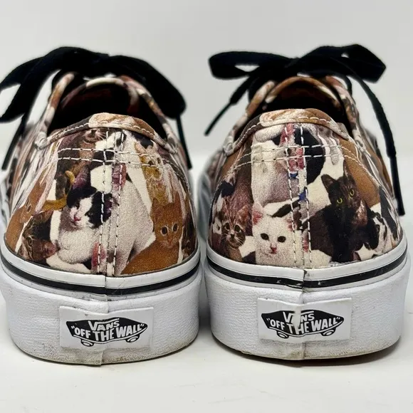 Vans x ASPCA Limited Edition Low Top Shoes Kitty Cats Cute Lace Up Shoes Size 9