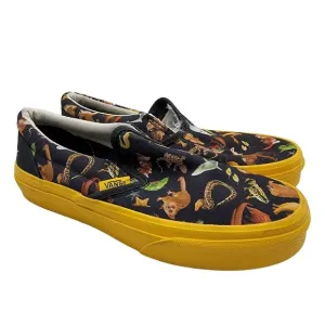 Vans x National Geographic Photo Ark Classic Slip On Kids 2 Black Yellow Animals