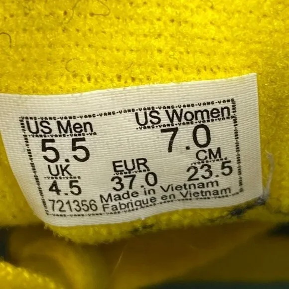 Vans x Simpsons SK8-HI Black and Yellow Shoes Sneakers in Womens Size 7
