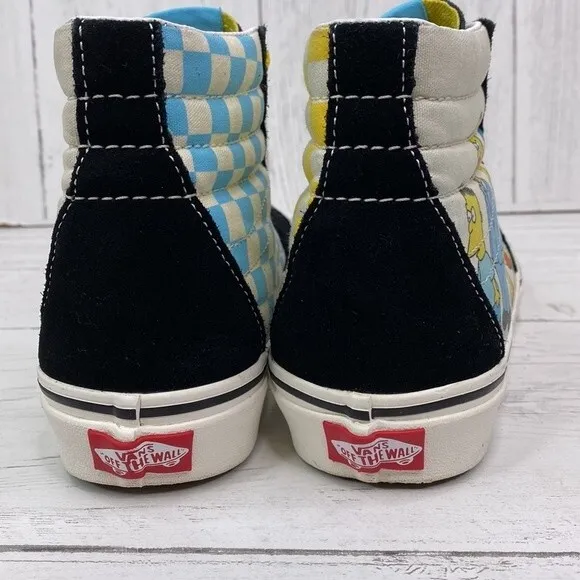 Vans x Simpsons SK8-HI Black and Yellow Shoes Sneakers in Womens Size 7