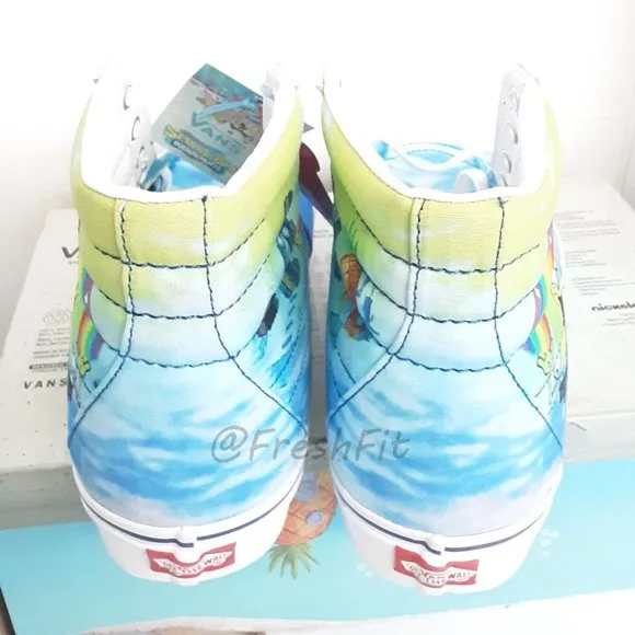 🆕Vans x Spongebob Limited Edition Sk8-Hi Imaginaaation Blue Sea Mens 12 Shoes