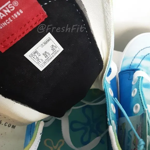 🆕Vans x Spongebob Limited Edition Sk8-Hi Imaginaaation Blue Sea Mens 12 Shoes
