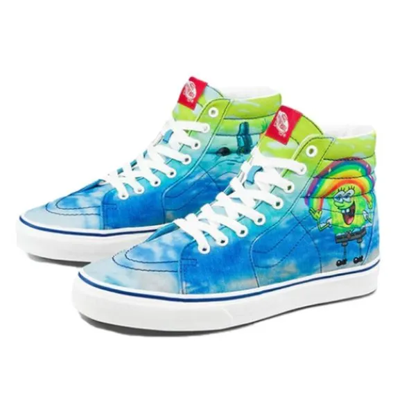 🆕Vans x Spongebob Limited Edition Sk8-Hi Imaginaaation Blue Sea Mens 12 Shoes