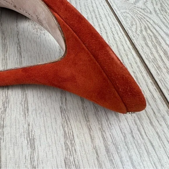 Veronica Beard Carah Woven Strap Peep Toe Sandals 10M Fox (burnt orange) $160