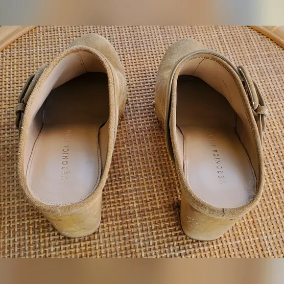 Veronica Beard Tan Dacey Sand Clogs with Studded Detail Sz 7