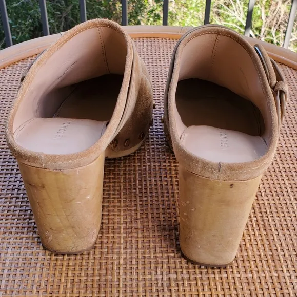 Veronica Beard Tan Dacey Sand Clogs with Studded Detail Sz 7