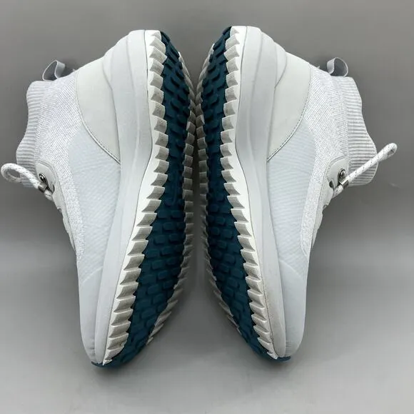 Vessi Stormburst High Top Sneakers Boot Men's Size 8 White Knit Waterproof Shoes