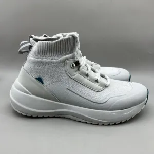Vessi Stormburst High Top Sneakers Boot Men's Size 8 White Knit Waterproof Shoes