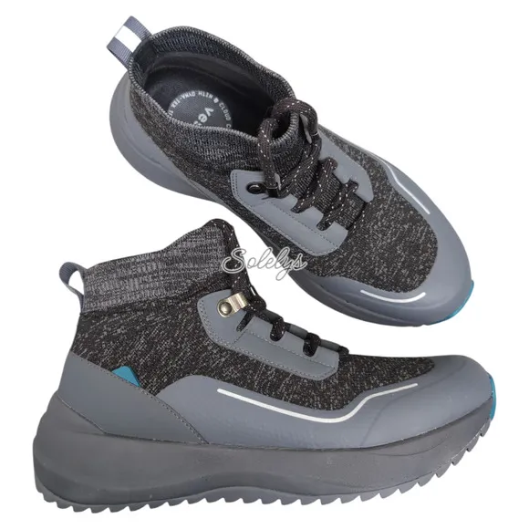 Vessi Stormburst High Womens 8 Peak Black Waterproof DymaTex Knit Sneaker Boot