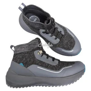 Vessi Stormburst High Womens 8 Peak Black Waterproof DymaTex Knit Sneaker Boot