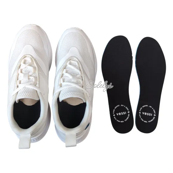 Vessi Tidal Warm White Dyma-Tex Waterproof Vegan Lace Up Sneaker Womens 8