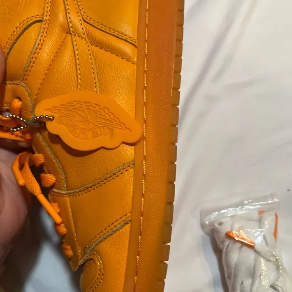Vibrant Orange High-Top Sneakers in great condition size 11 can’t go wrong