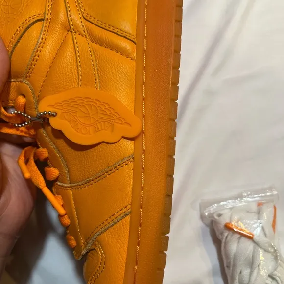 Vibrant Orange High-Top Sneakers in great condition size 11 can’t go wrong