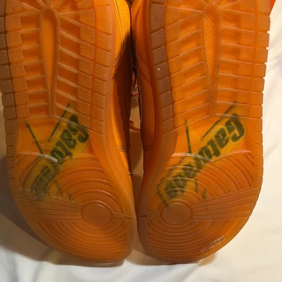 Vibrant Orange High-Top Sneakers in great condition size 11 can’t go wrong