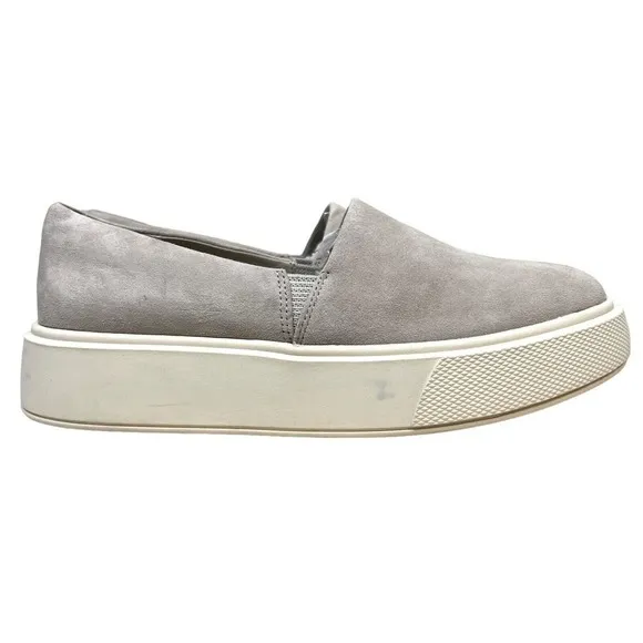 Vince Camuto Abbinna Sneaker Grey Leather Slip On Cushioned Insole Women Sz 8M‎