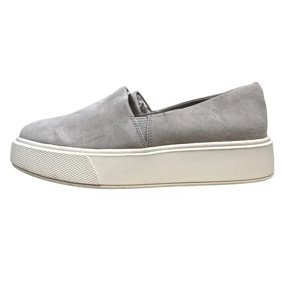 Vince Camuto Abbinna Sneaker Grey Leather Slip On Cushioned Insole Women Sz 8M‎